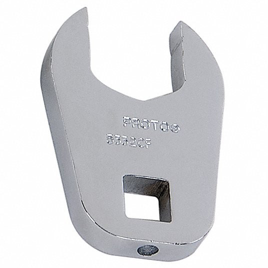 Crowfoot Socket Wrench, Alloy Steel, Chrome, 1/2 inch Drive Size, 1 1/4 inch Head Size