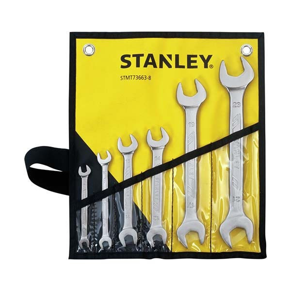 STANLEY - Double Open End Wrench, 6 Pieces, 6-23mm