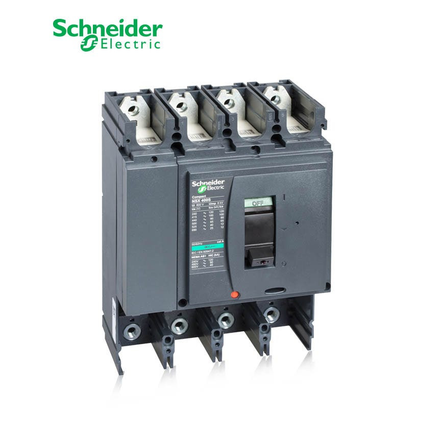 SCHNEIDER - MCCB Breaker Basic Frame, ComPact NSX400N, 400A, 4P, 50kA at 415 VAC 50/60 Hz, w/o Trip Unit 