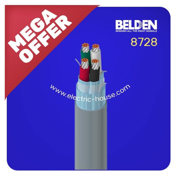 BELDEN - 2P*22 AWG Audio TCU/PE/Shld/Cm/PVC, Chrome, 305 Meters/Roll
