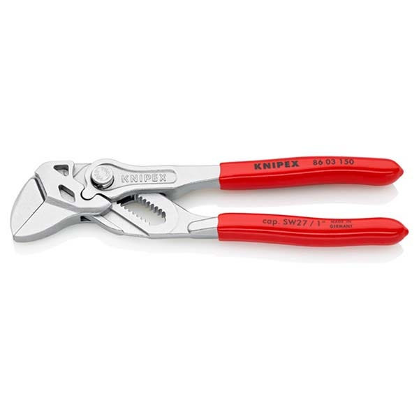 KNIPEX - Pliers Wrench, Pliers and a Wrench in a Single Tool, Chrome plated, 150 mm