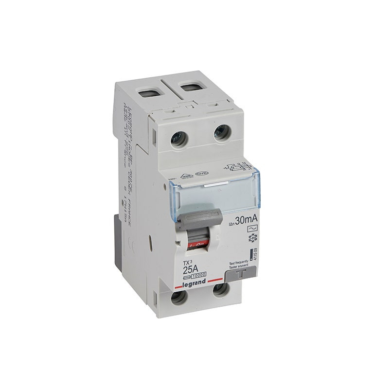 LEGRAND - RCCB TX3, 2 Poles, 30mA, 25A, 230V~, AC Type