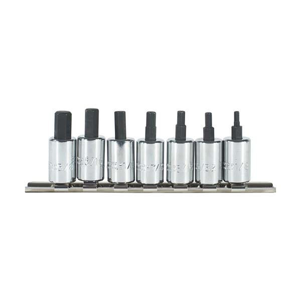 PROTO - 3/8" Drive Short Hex Bit Set, 7 Piece