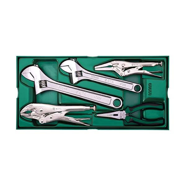 SATA - Adjustable Wrench & Pliers Tray Set, 5 Pieces