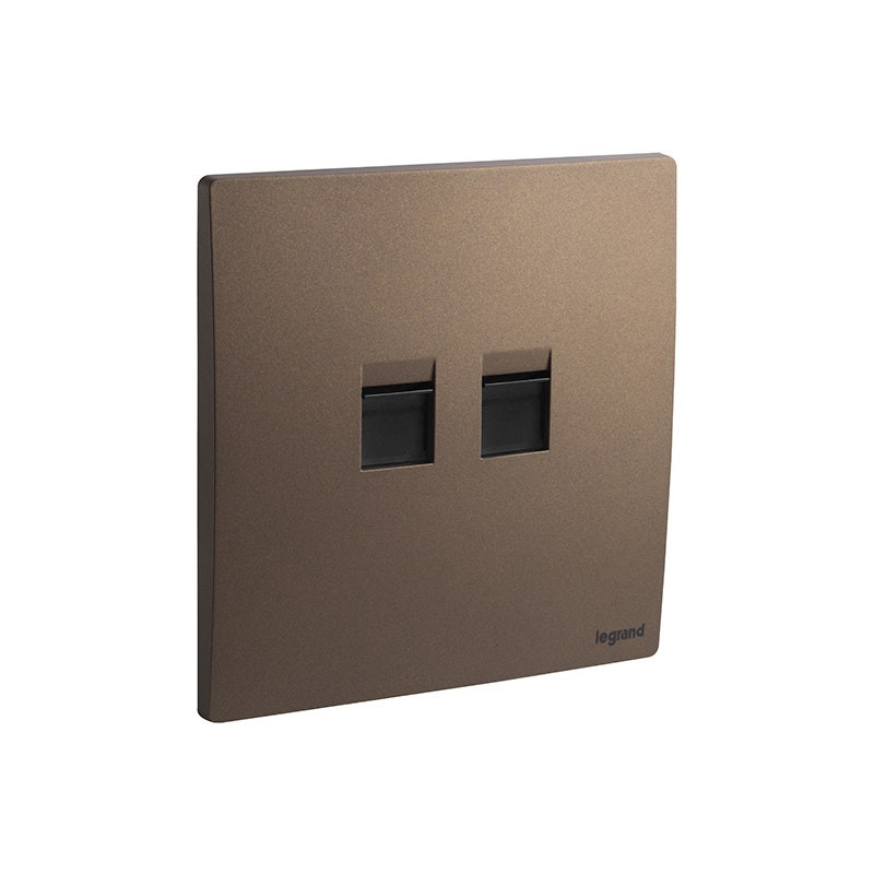 LEGRAND - Keystone Adapter Mallia Senses, 2 Gang, Dark Bronze