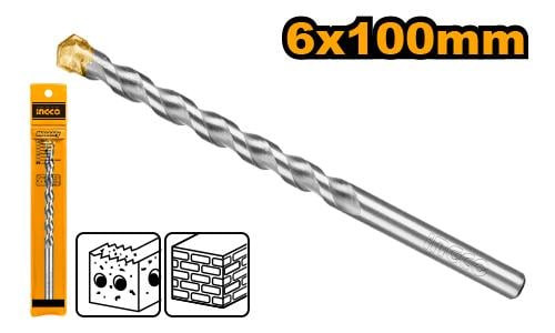 Concrete Masonry Drill Bit 6x100mmريشة ثقب خرسانة فيديا 6 ملى *100