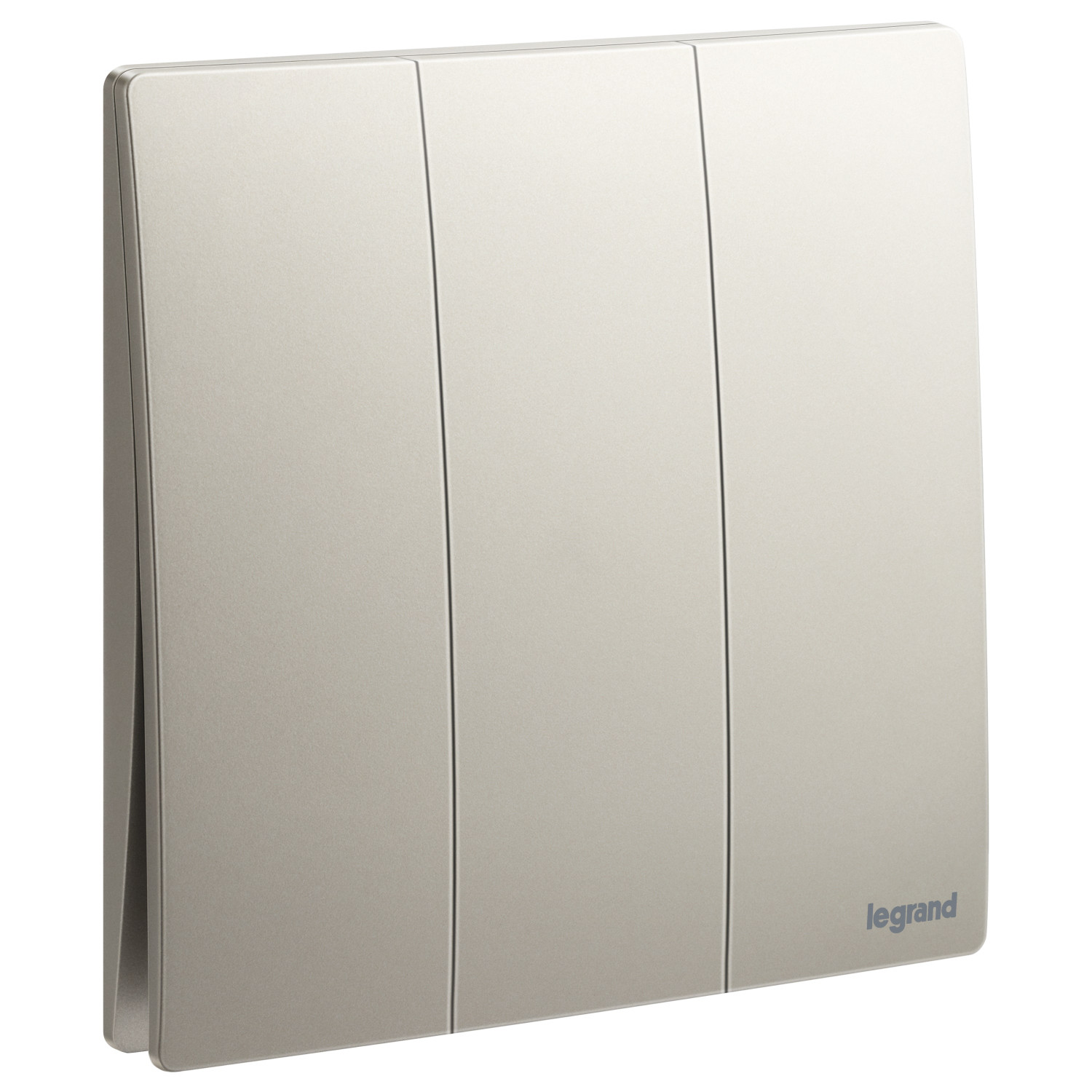 LEGRAND - Single Pole Switch Mallia, 3 Gang, 1 Way, 20 AX, 250 V~, Champagne