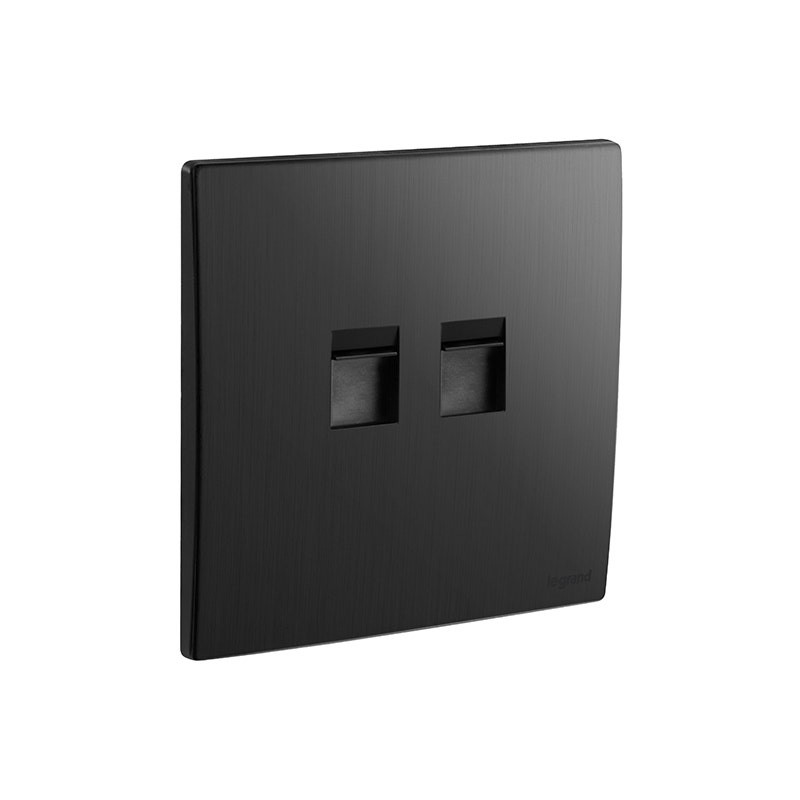 LEGRAND - Keystone Adapter Mallia Senses, 2 Gang, Brushed Black