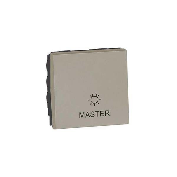 LEGRAND - Master Switch Arteor, for Lights, Square, 2 Modules, Champagne