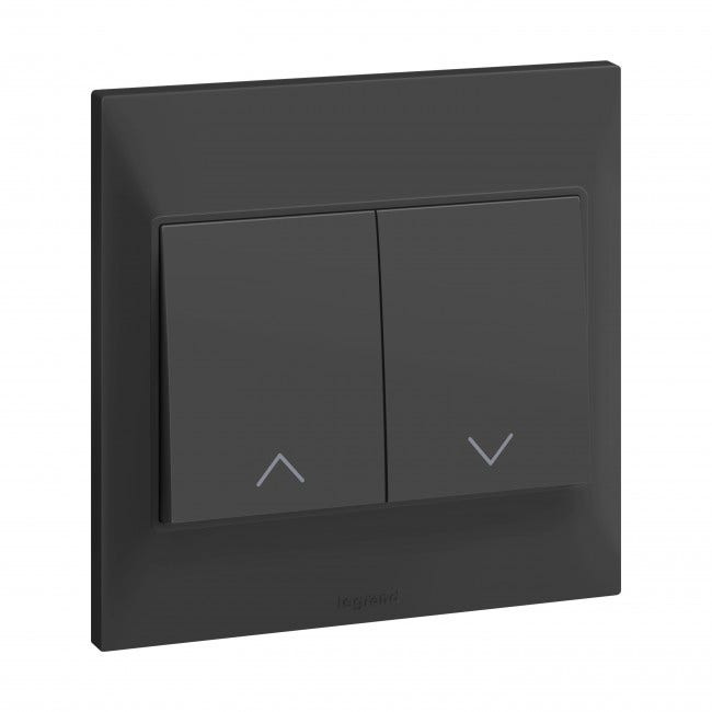 LEGRAND - Shutters push-button Belanko S - 6A x 250V~ - 2 gang - anthracite