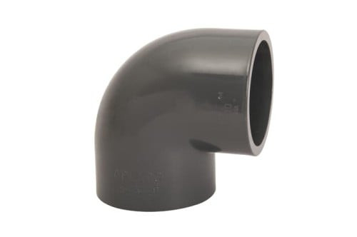 Corner elbow - Ableco high pressure glue 25 mm - PVC - grey