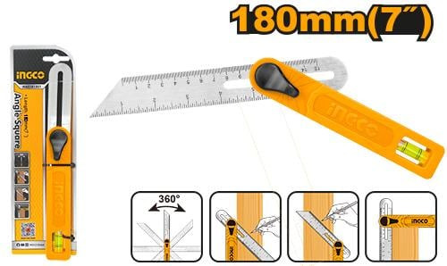 Angle square(7") With Horizontal bubble زاوية علام متحرك 7" مع ميزان ماء