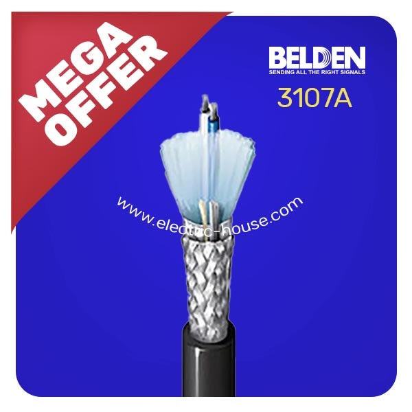 BELDEN - 2P*22 AWG TC/FHDPE/PVC/Shld Cm PlTC, Black, 305 Meters/Roll
