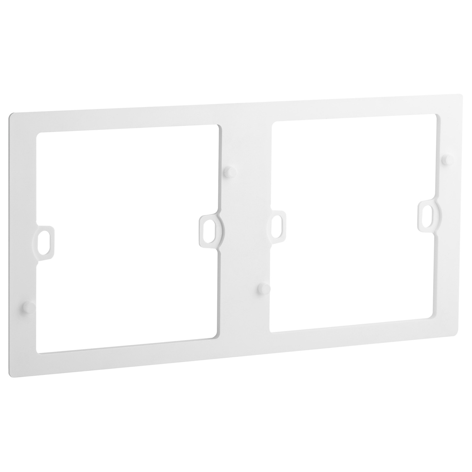 LEGRAND - Support Frame/Front Plate Mallia, 2 Gang, Matt White