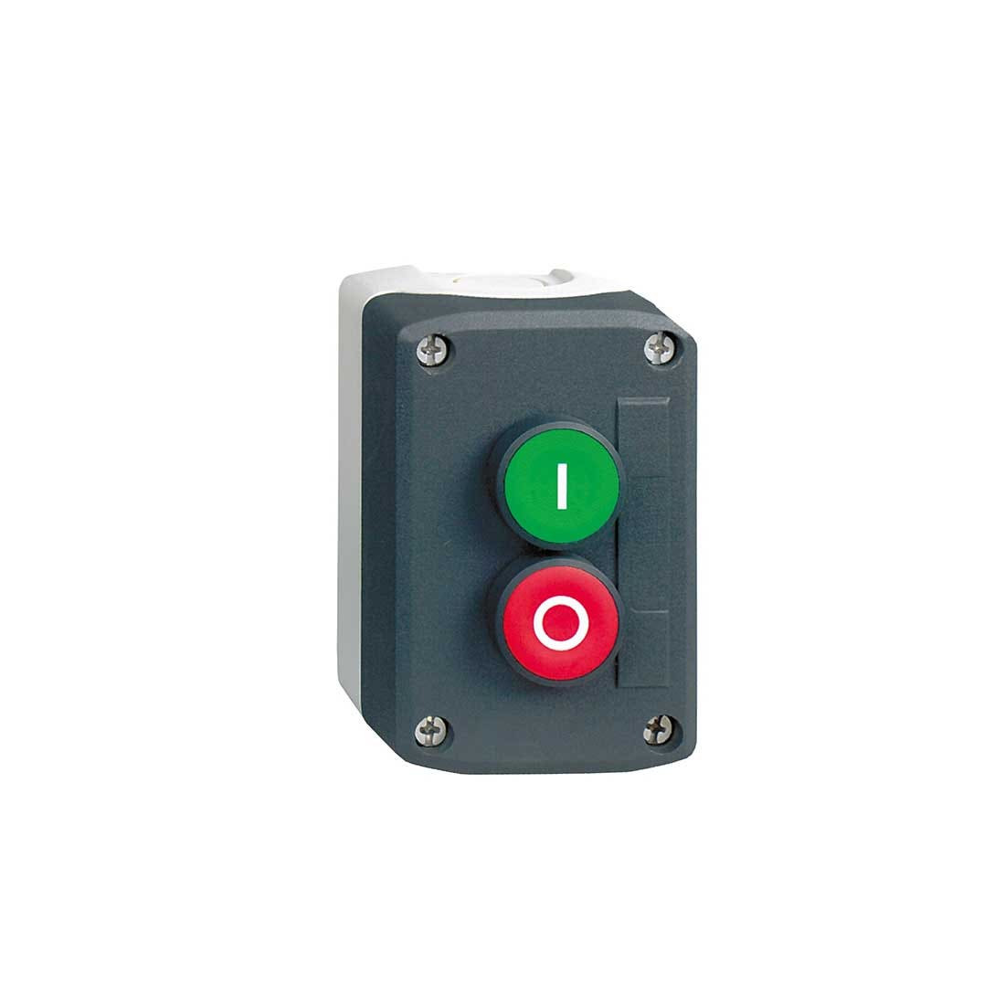 SCHNEIDER - Dark Grey Station, Green Flush/Red Flush Pushbuttons ˜22 Spring Return