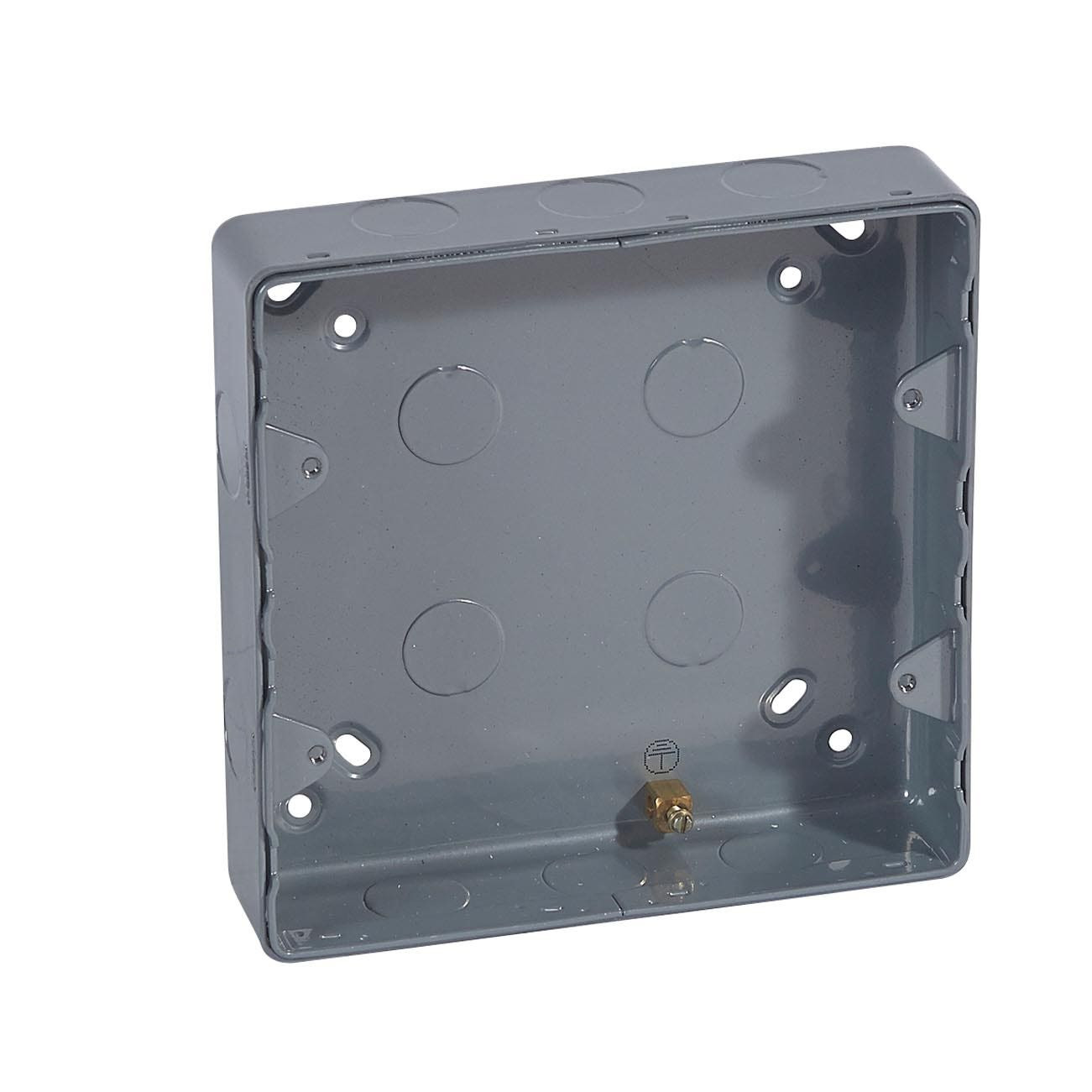 LEGRAND - Surface Mounting Box Synergy, Steel, 2x2 Gang, with Knockout