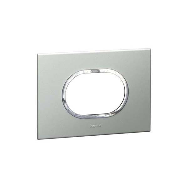LEGRAND - Plate Arteor, Italian/US Standard, Round, 3 Modules, Pearl Aluminium