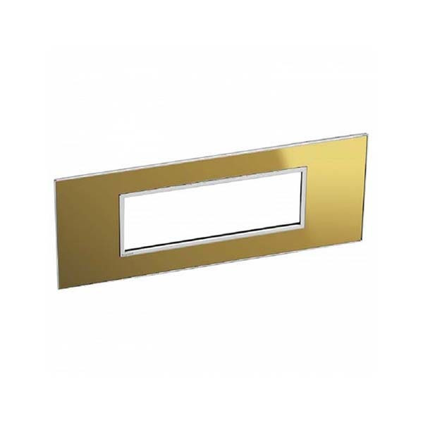 LEGRAND - Plate Arteor, BS, Square, 6 Modules, Reflective Gold