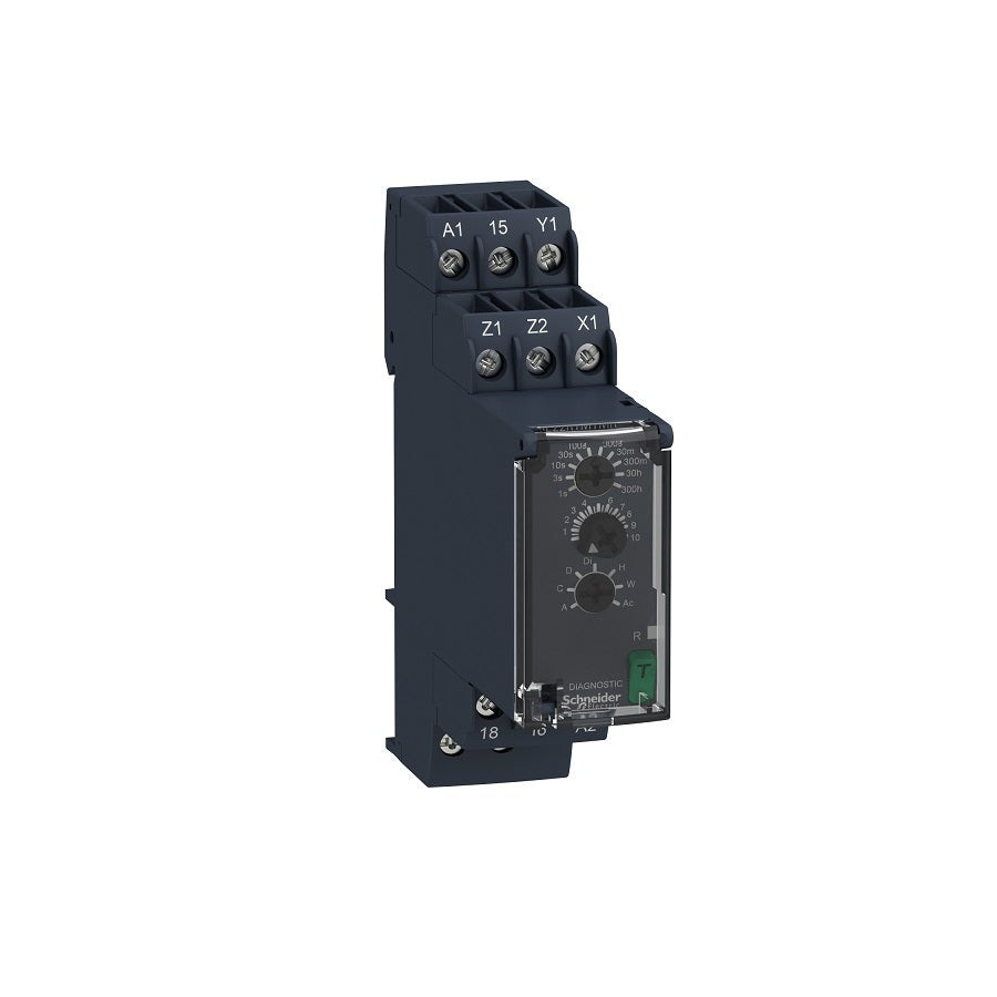 SCHNEIDER - Multifunction Relay, Harmony Timer Relays, 8A, 1 CO, 300h, Symmetrical Flashing, 24...240V AC DC