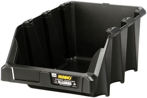 black storage box 217mmx360mmx155mm صندوق تخزين اسود مانو
