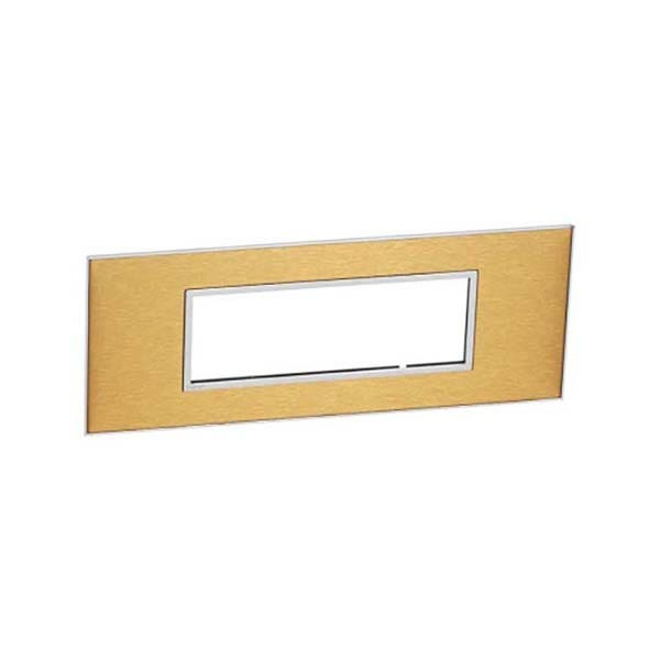 LEGRAND - Plate Arteor, BS, Square, 6 Modules, Gold Brass