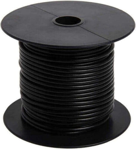 Mesc Copper Wire - 450/750 V - Coil Length 500 feet - THNN/AWG8/PVC - Black