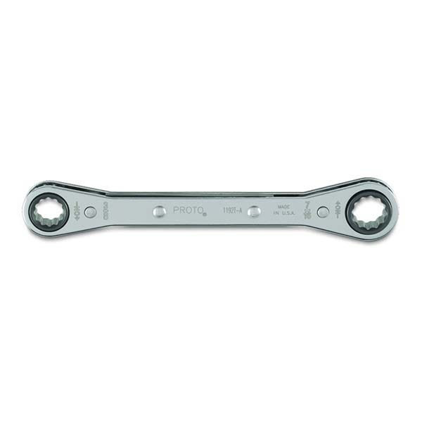 PROTO - Double Box Ratcheting Wrench, 3/8" x 7/16", 12 Point