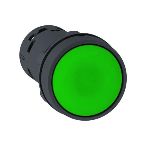 Schneider-Monolithic Push Button- Harmony XB7- Green- 22mm- XB7NA31