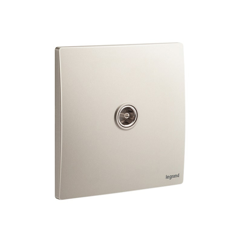 LEGRAND - Male Terminal TV Socket Outlet Mallia Senses, 1 Gang, Champagne