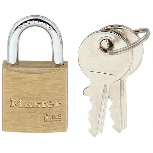 Padlock, 7/16 inch Vertical Shackle Clearance, 3/8 inch Horizontal Shackle Clearance, 1 inch x 1/2 inch