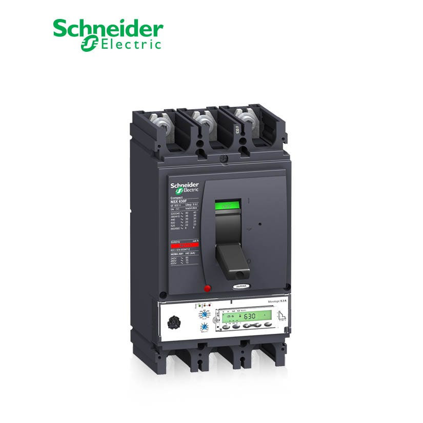 SCHNEIDER - MCCB Breaker, ComPact NSX630H, 3P 3d, 70kA at 415 VAC, MicroLogic 5.3 A Trip Unit 630A