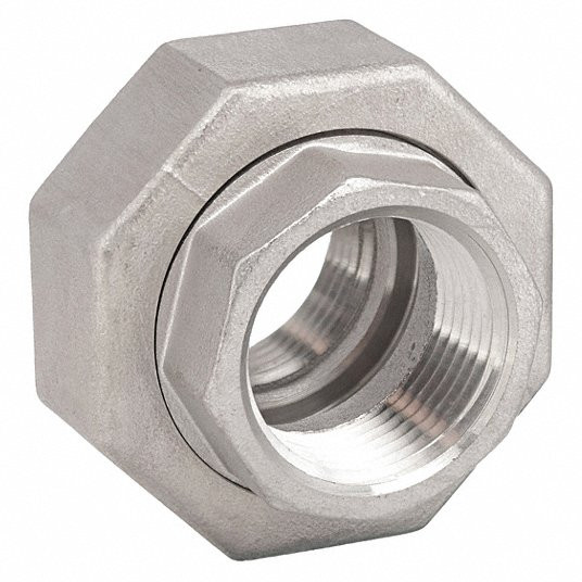 Union, 304 Stainless Steel, 3/4Inch x 3/4Inch Fitting Pipe Size, Female NPT x Female NPT, Class 150