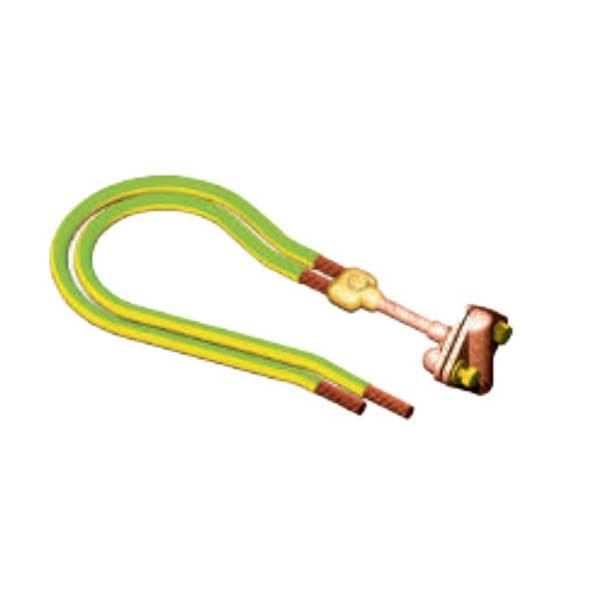 BAHRA EARTHING - 2 Hole Earth Point with Double Pre-Welded 2x500mm Tail