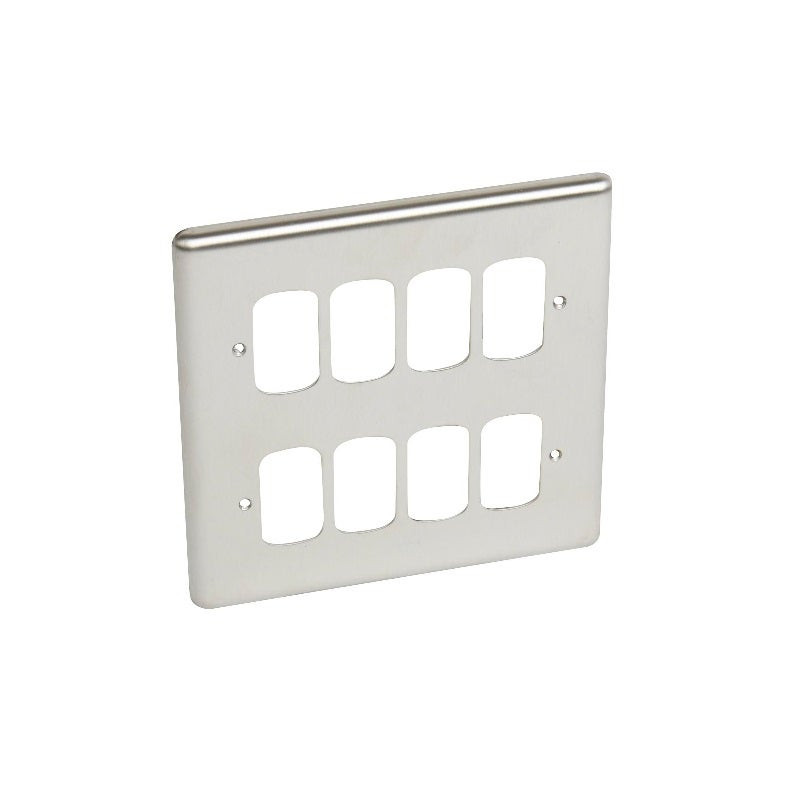 LEGRAND - Front Plate w/ Small Apertures 2x2G 8Mod, BSS, Authen