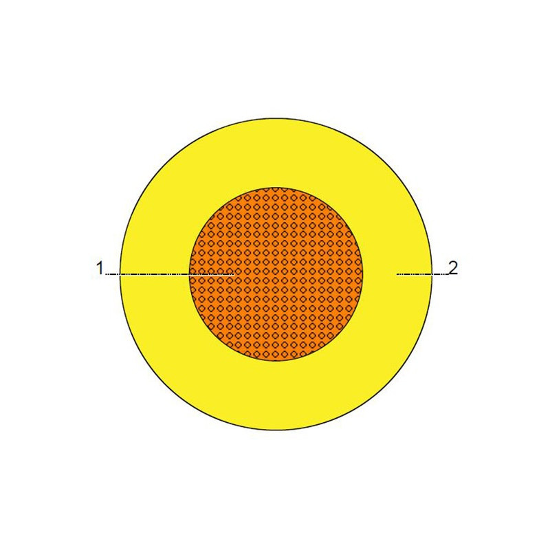 BAHRA CABLES - Building Wire, Cu/LS0H-XL, 450/750 V, 2.5mm2, RM, Yellow, BS EN 50525-3-41 (Formerly BS 7211:1998), 500 m