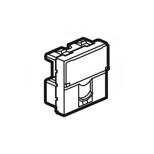 LEGRAND - Telephone Socket Arteor, for British Telecom, Single Master, 2 Modules, Magnesium