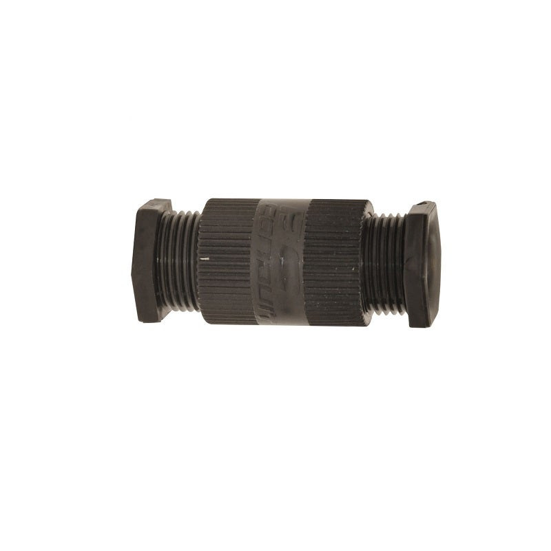 BAHRA CONDUIT - Double Female Adaptor 20mm, Black