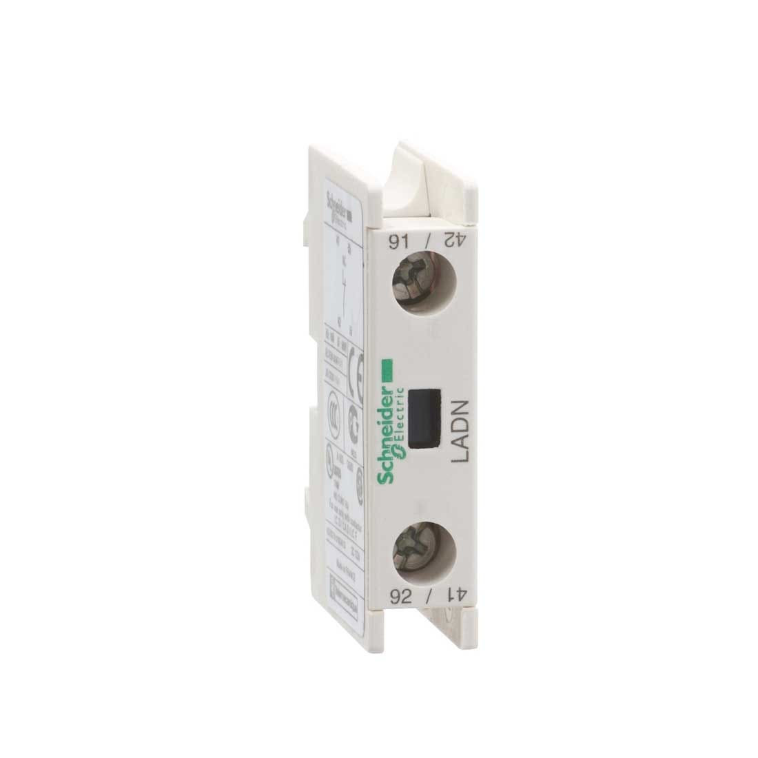 SCHNEIDER - Auxiliary Contact Block, 1 NC, Screw-Clamps Terminals
