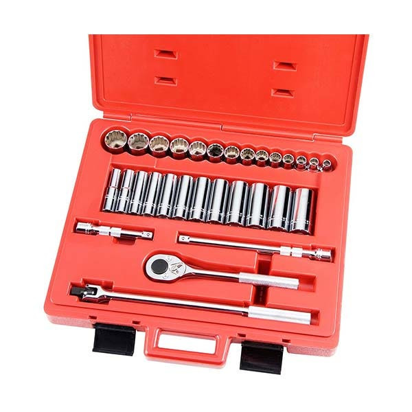 PROTO - 1/2" Drive Socket Set, 30 Pieces, 12 Point