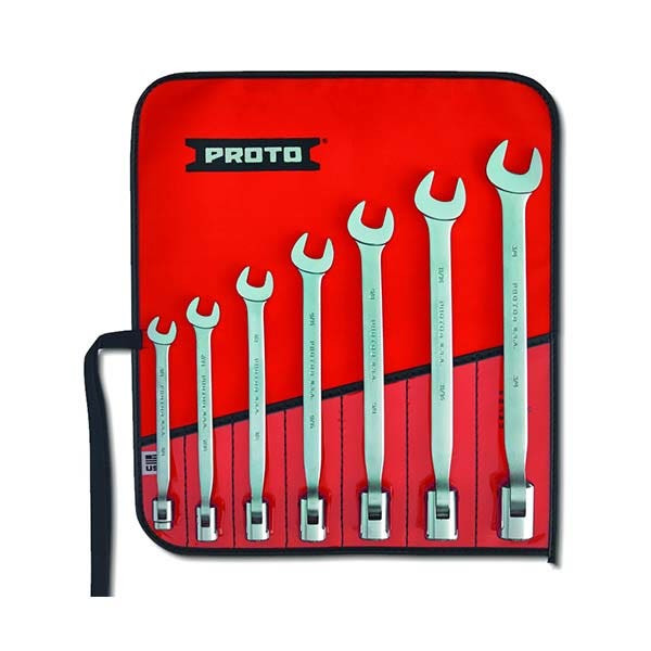 PROTO - Flex-Head Wrench Set, 12 Point, 7 Pieces