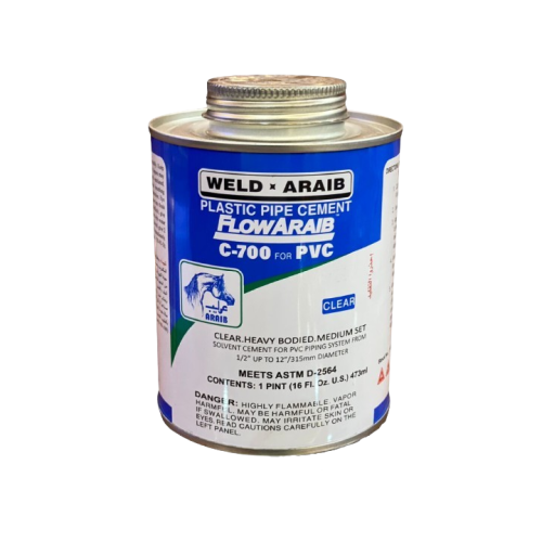 Weld- Araib- Plastic Pipe Cement 700-1/4Kg- Transparent