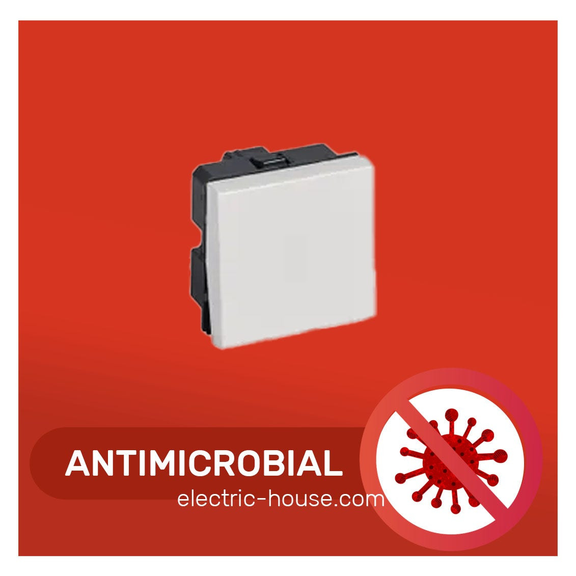 LEGRAND - Pushbutton 6A 2Way 2Mod Antimicrobial
