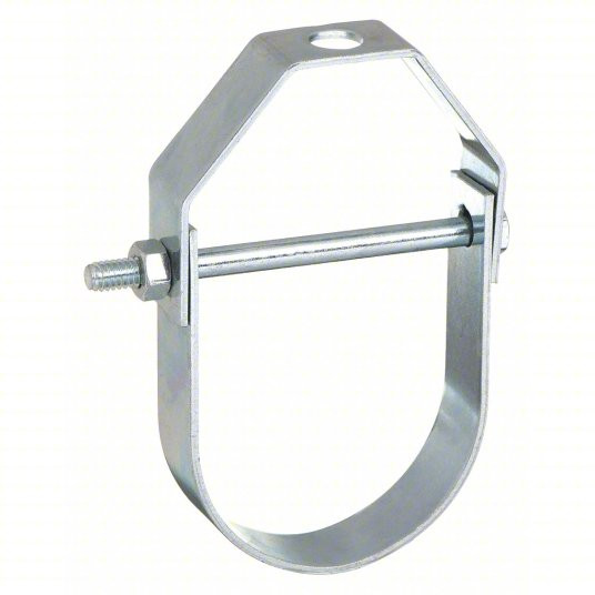 Clevis Hanger, Carbon Steel, 1 1/2 inch Pipe Size, 250 lb Max. Load, 3/8 inch Rod Size