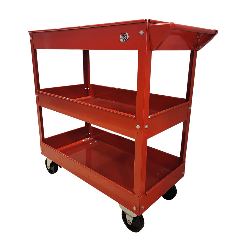 BIG RED - Steel Tool Cart with 3 Trays