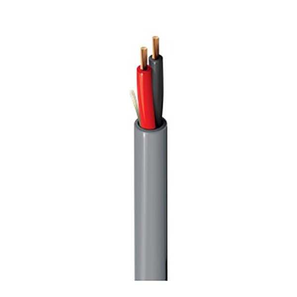 BELDEN - Security & Audio Cable, 2C*22 AWG, Stranded BC, PP Insulation, Unshielded, PVC Jacket with Ripcord, Riser-CMR, Grey, 305M/Reel