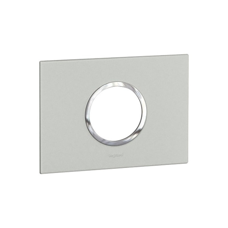 LEGRAND - Plate Arteor, Italian/US, 2 Modules, Round, Pearl Aluminium