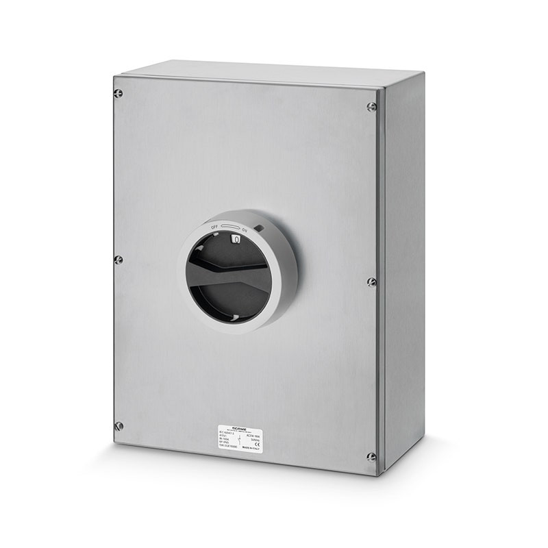 SCAME - Enclosed Switch Disconnector, 125A, 3P+N, IP65, 300x400x150mm, Y5, IK10, General, Grey/Black