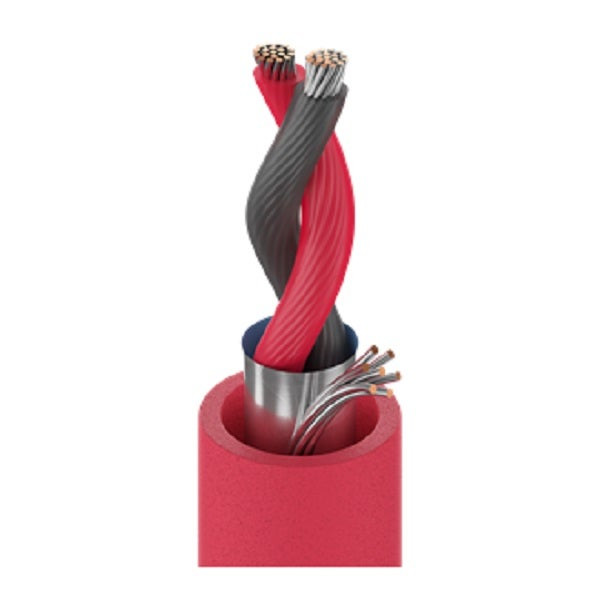 BELDEN - Audio, Control & Instrumentation Cable, 2C*18 AWG, TC, FEP Insulation, Shielded, FEP Jacket, CMP, Red, 305M/Reel