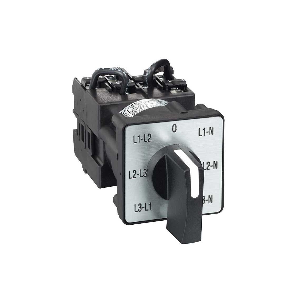 SCHNEIDER - Cam Voltmeter Switch, 3L And 3L-N, 45°, 12 A, Screw Mounting
