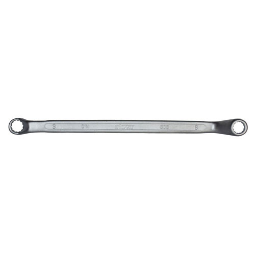 DOUBLE RING SPANNER FULL SATIN FINISH, 8x9 mm